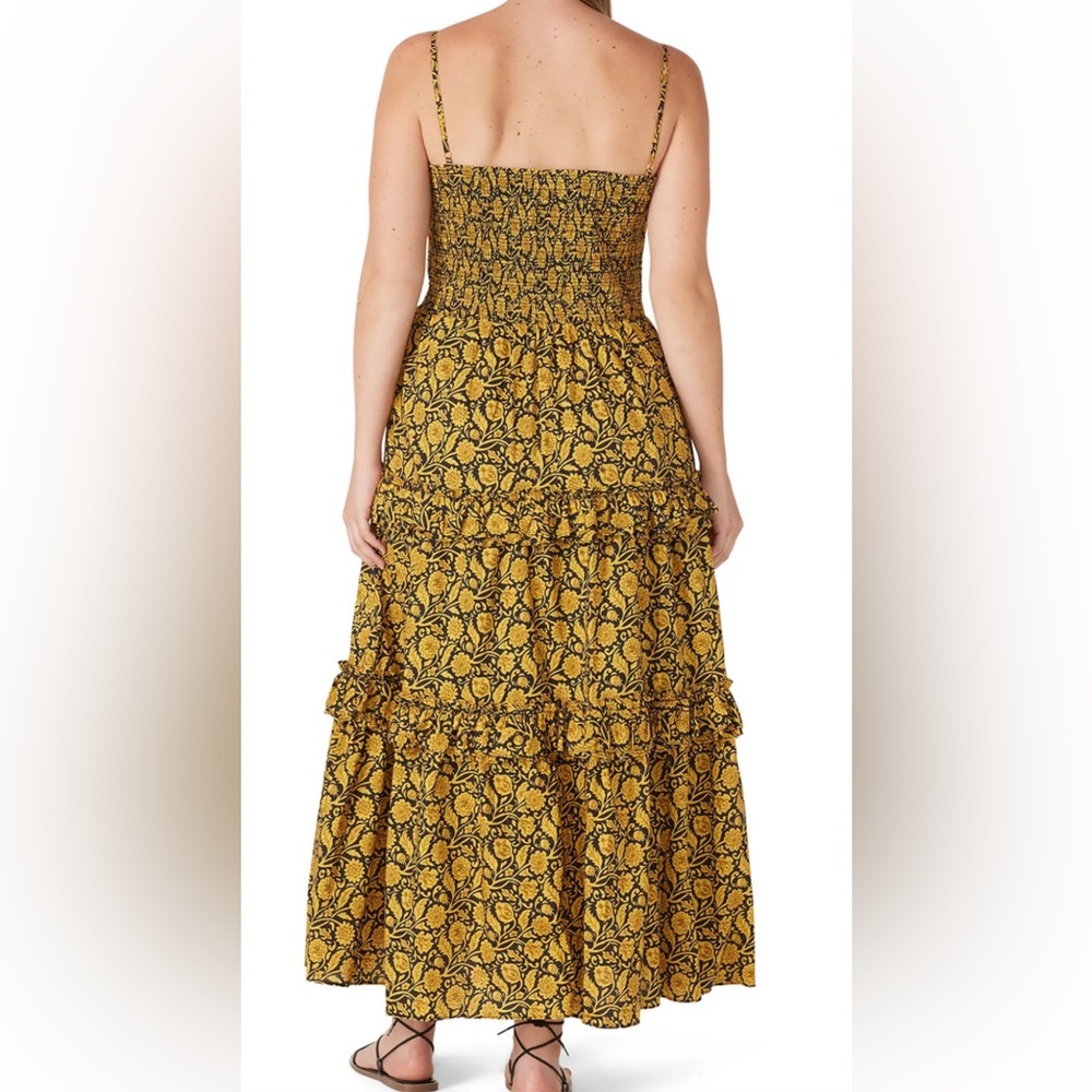 NICHOLAS Yellow and Black Floral Midi Dress - Picture 2 of 4